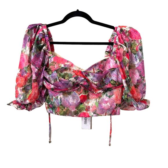 PATBO Blossom Floral Crop Top NWT Sz 8/40‎ - Picture 1 of 5